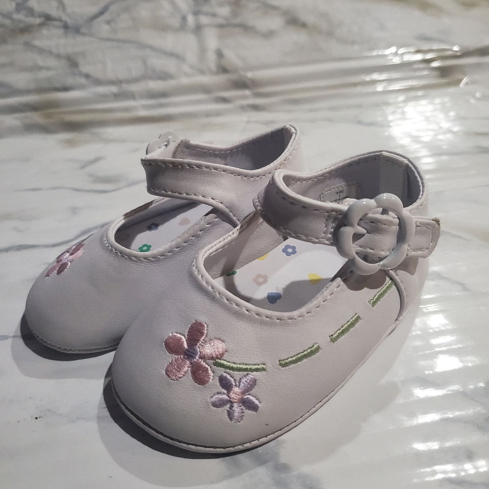 Trimfoot Co. White Maryjane Baby Shoes  2